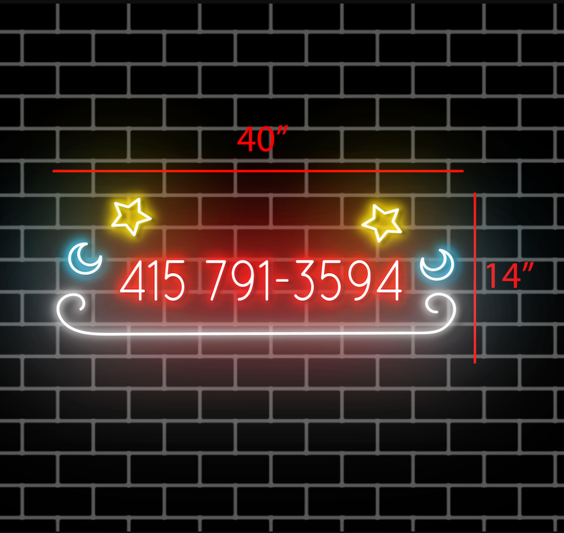 Custom Name Neon Logo Sign, Personalize Neon Led Sign Decor: Shipping and gift shop / 1item / 25in size