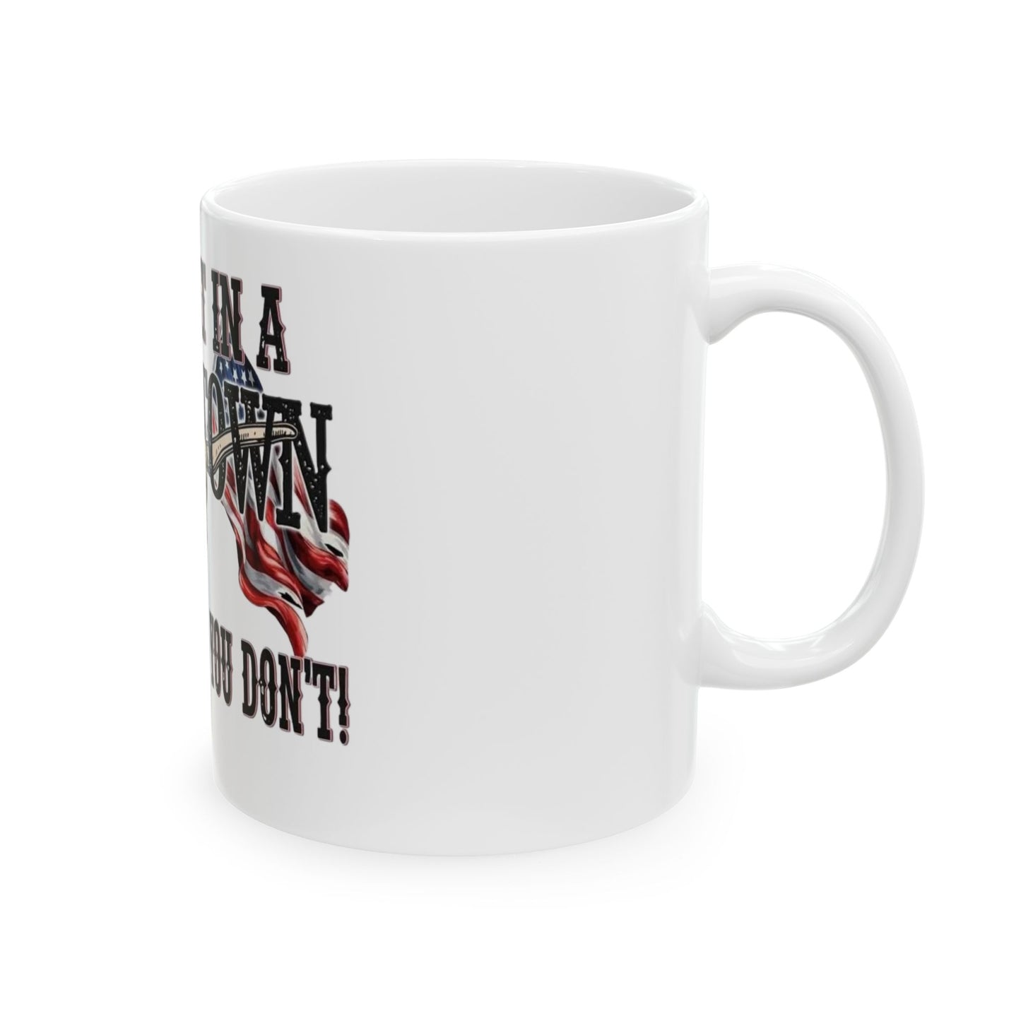 Rustic Cow Skull Mug with Patriotic Vibes - Thoughtful Gift for Country Lovers, Great for 4th July, Birthdays, Everyday Use