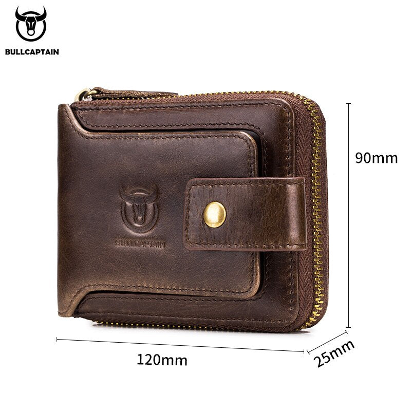 BULLCAPTAIN Brand men's Wallet Genuine Leather Purse Male Rfid Wallet Multifunction Storage Bag Coin Purse Wallet's Card Bags