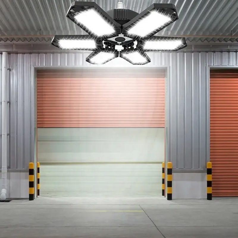 Pack of 2 185W Garage Light Deformable LED Lamp 6 Leaf Ceiling Light_14
