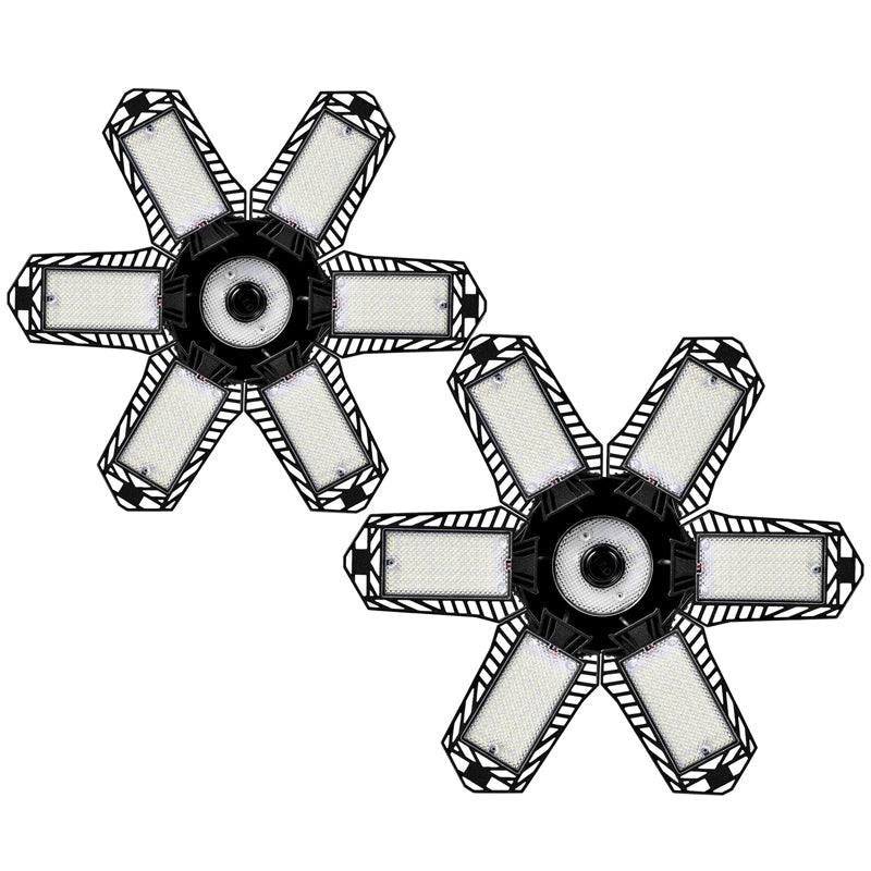 Pack of 2 185W Garage Light Deformable LED Lamp 6 Leaf Ceiling Light_1