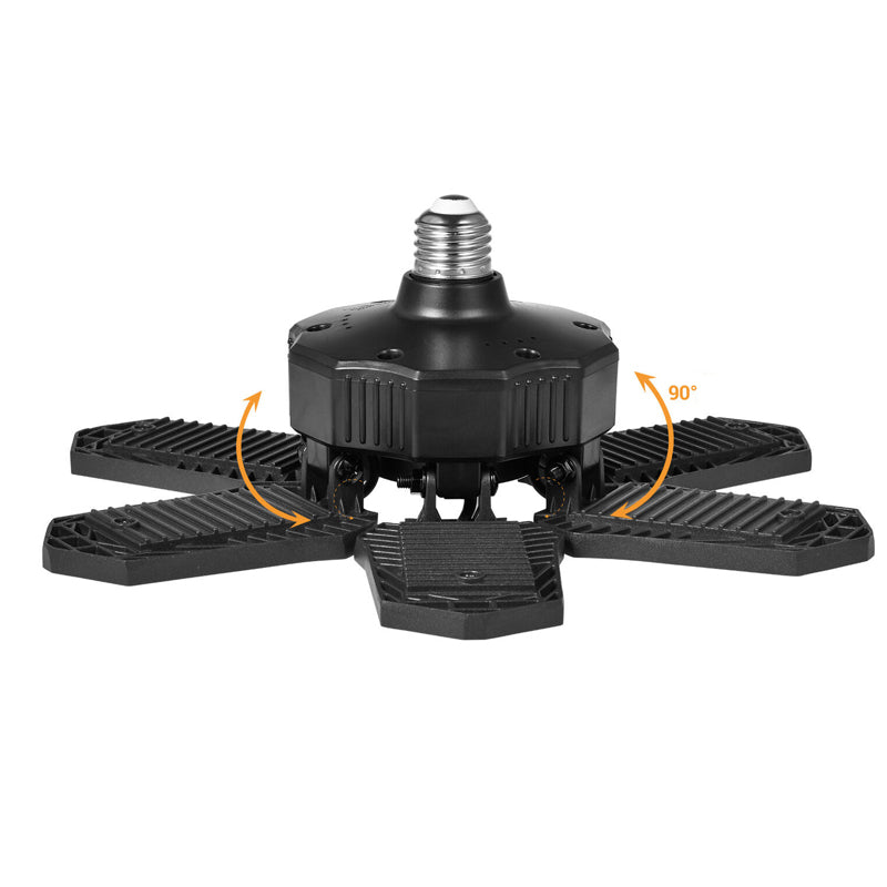 Pack of 2 185W Garage Light Deformable LED Lamp 6 Leaf Ceiling Light_5