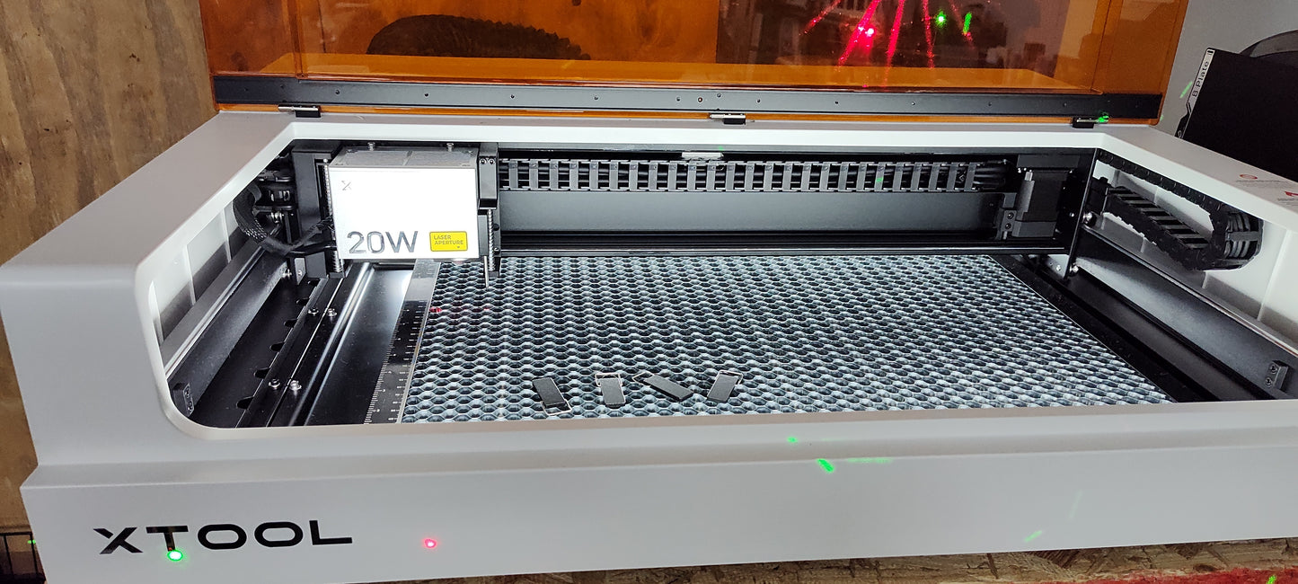 xTool S1 20W Laser Engraver and Cutter Machine with Honeycomb, 23.93" x 15.16" Bed Size, & Screen Beginner-Friendly, Laser Engravering Machine for Wood and Metal, Acrylic, etc