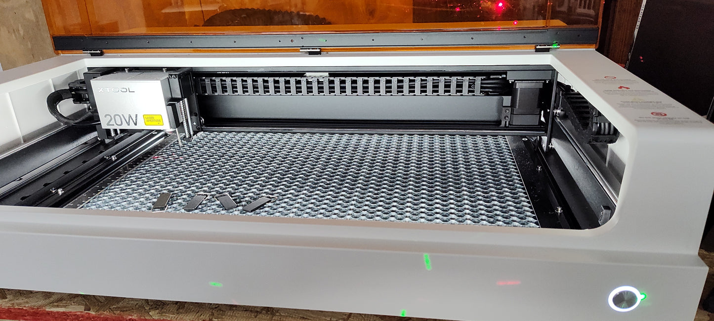 xTool S1 20W Laser Engraver and Cutter Machine with Honeycomb, 23.93" x 15.16" Bed Size, & Screen Beginner-Friendly, Laser Engravering Machine for Wood and Metal, Acrylic, etc