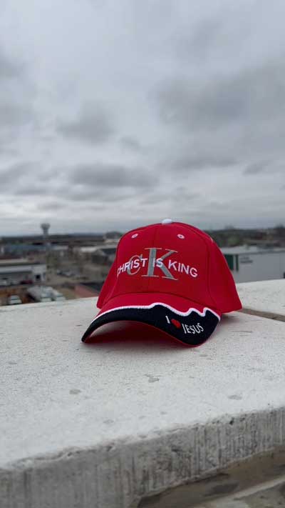 "Upgrade your hat collection with our high-quality and durable designs." Hat - Red - Christ Is King