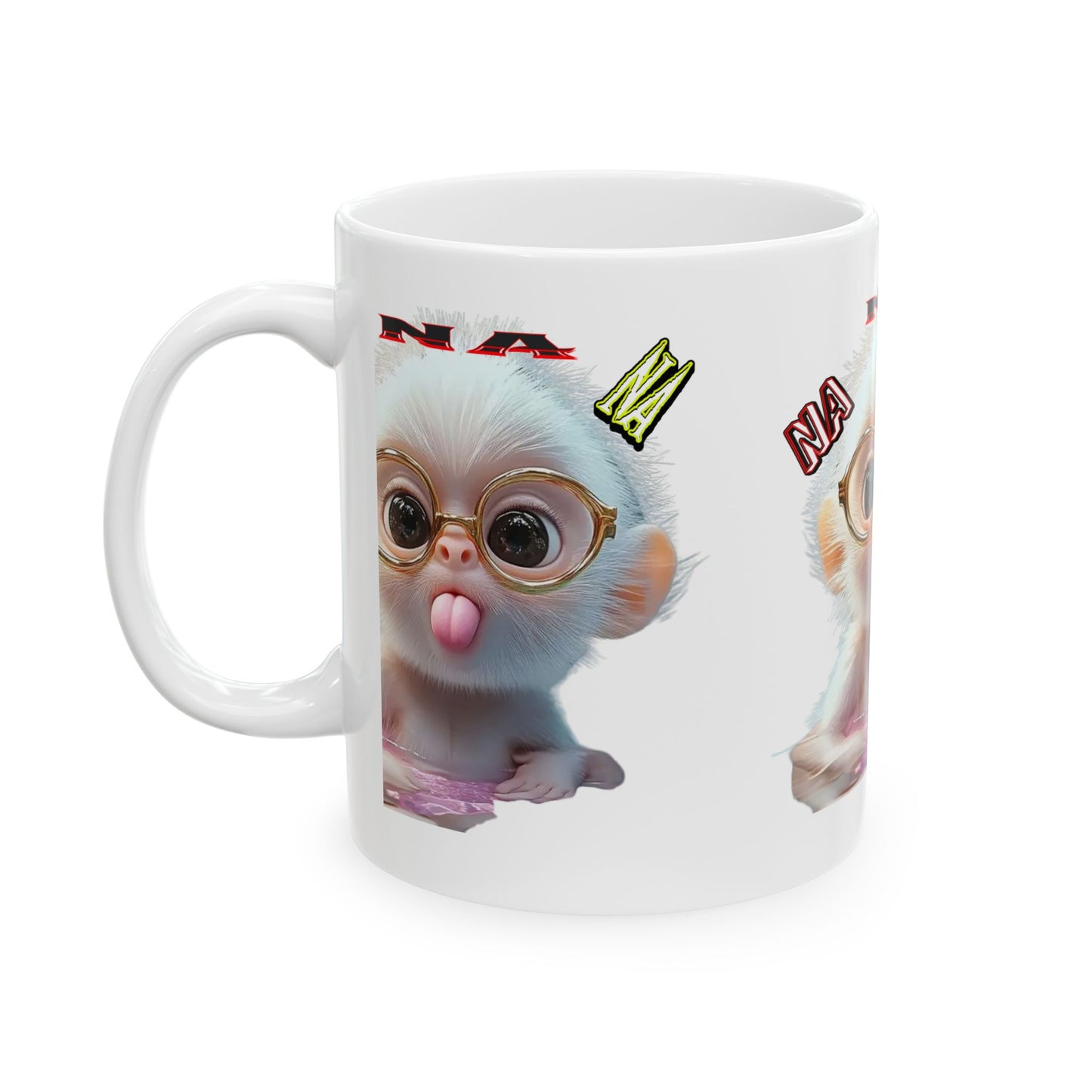 Funny Animal Ceramic Mug with Cute Monkey Design, Great for Coffee Lovers, Gift for Birthdays, Holidays, and Special Occasions