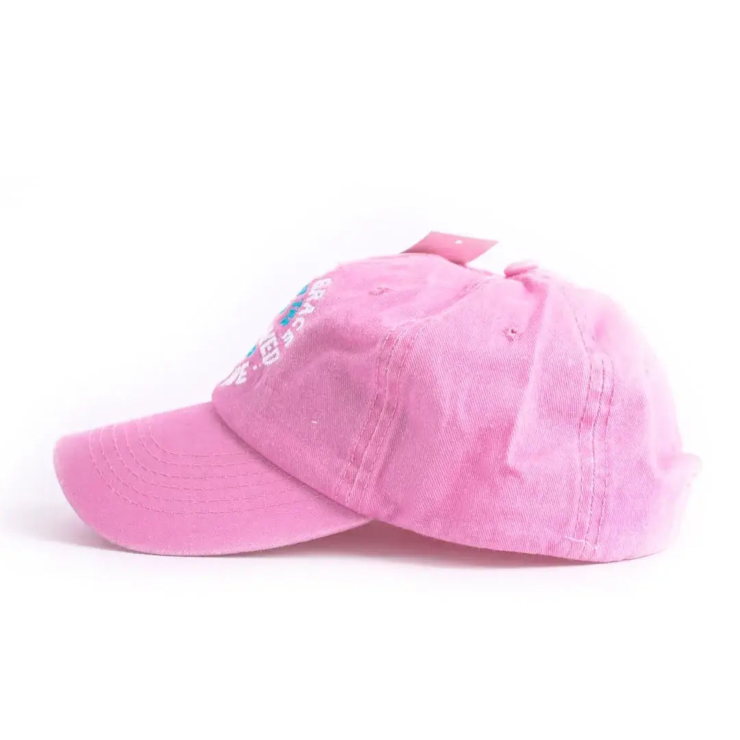 "Discover the hat that expresses your unique personality and style." Hat - Pink - "Amazing Grace"