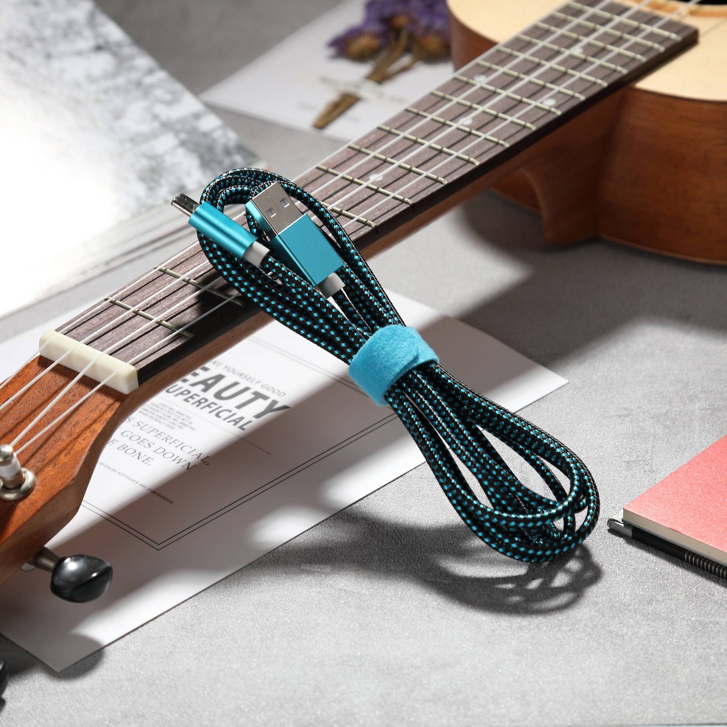 USB-C to USB-A Braided Cable for Smartphones 6 Feet