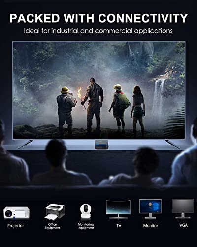 KAMRUI Mini PC Windows 11, AK1 PRO 12GB RAM 256GB SSD Mini Desktop Computer, Celeron N5105 CPU, 4 Core Micro PC Computer, Desktop PC 4K, Support 2.5’’ SSD, 2.4G/ 5.0G WiFi, Gigabit Ethernet, HTPC