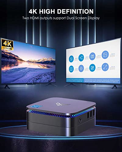 KAMRUI Mini PC Windows 11, AK1 PRO 12GB RAM 256GB SSD Mini Desktop Computer, Celeron N5105 CPU, 4 Core Micro PC Computer, Desktop PC 4K, Support 2.5’’ SSD, 2.4G/ 5.0G WiFi, Gigabit Ethernet, HTPC