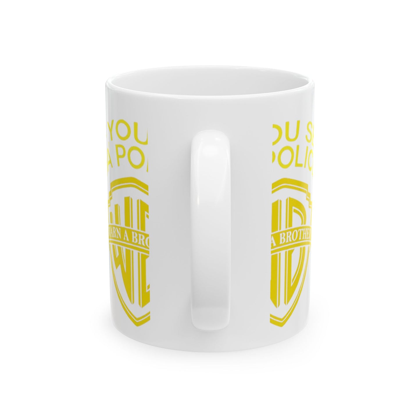 Fun Police Warning Ceramic Mug - Perfect Gift for Coffee Lovers, Humorous Drinkware, Unique Office Mug, Funny Gift for Friends