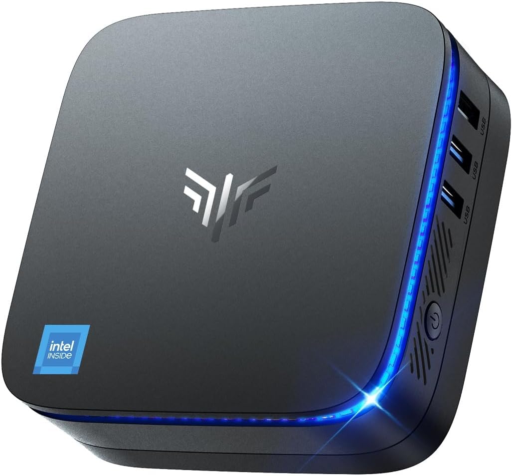 KAMRUI Mini PC Windows 11, AK1 PRO 12GB RAM 256GB SSD Mini Desktop Computer, Celeron N5105 CPU, 4 Core Micro PC Computer, Desktop PC 4K, Support 2.5’’ SSD, 2.4G/ 5.0G WiFi, Gigabit Ethernet, HTPC