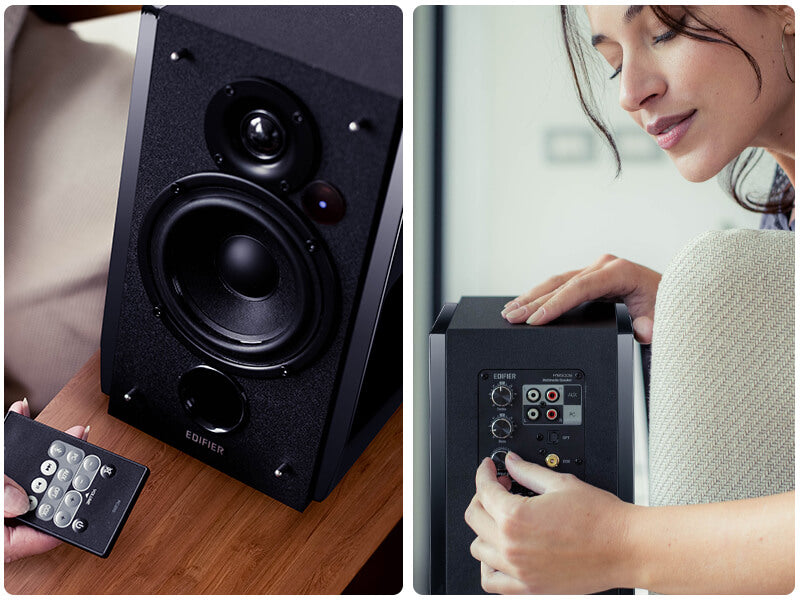 Edifier R1850DB Active Bookshelf Speakers with Bluetooth and Optical Input - 2.0 Studio Monitor Speaker - Built-in Amplifier with Subwoofer Line Out