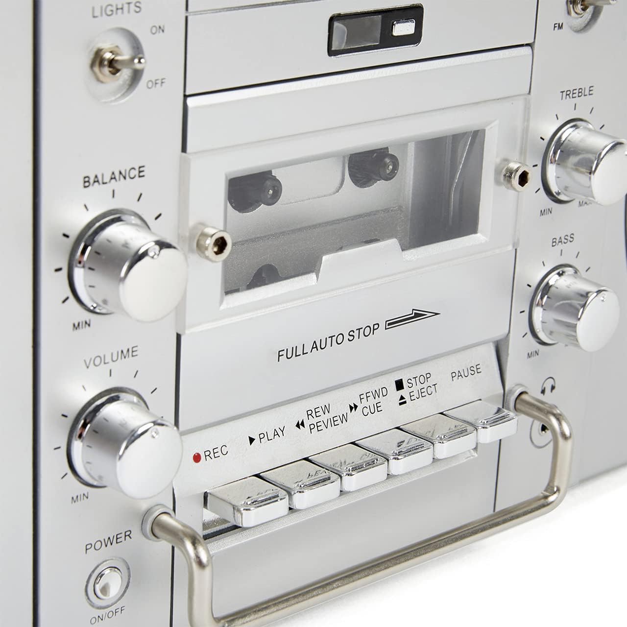 GPO Brooklyn 1980S-Style Portable Boombox - CD Player, Cassette Player, FM Radio, USB, Wireless Bluetooth Speaker