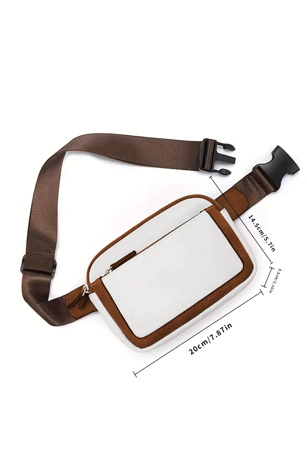 Look sexy with this White Adjustable Strap Mini PU Leather Crossbody Bag