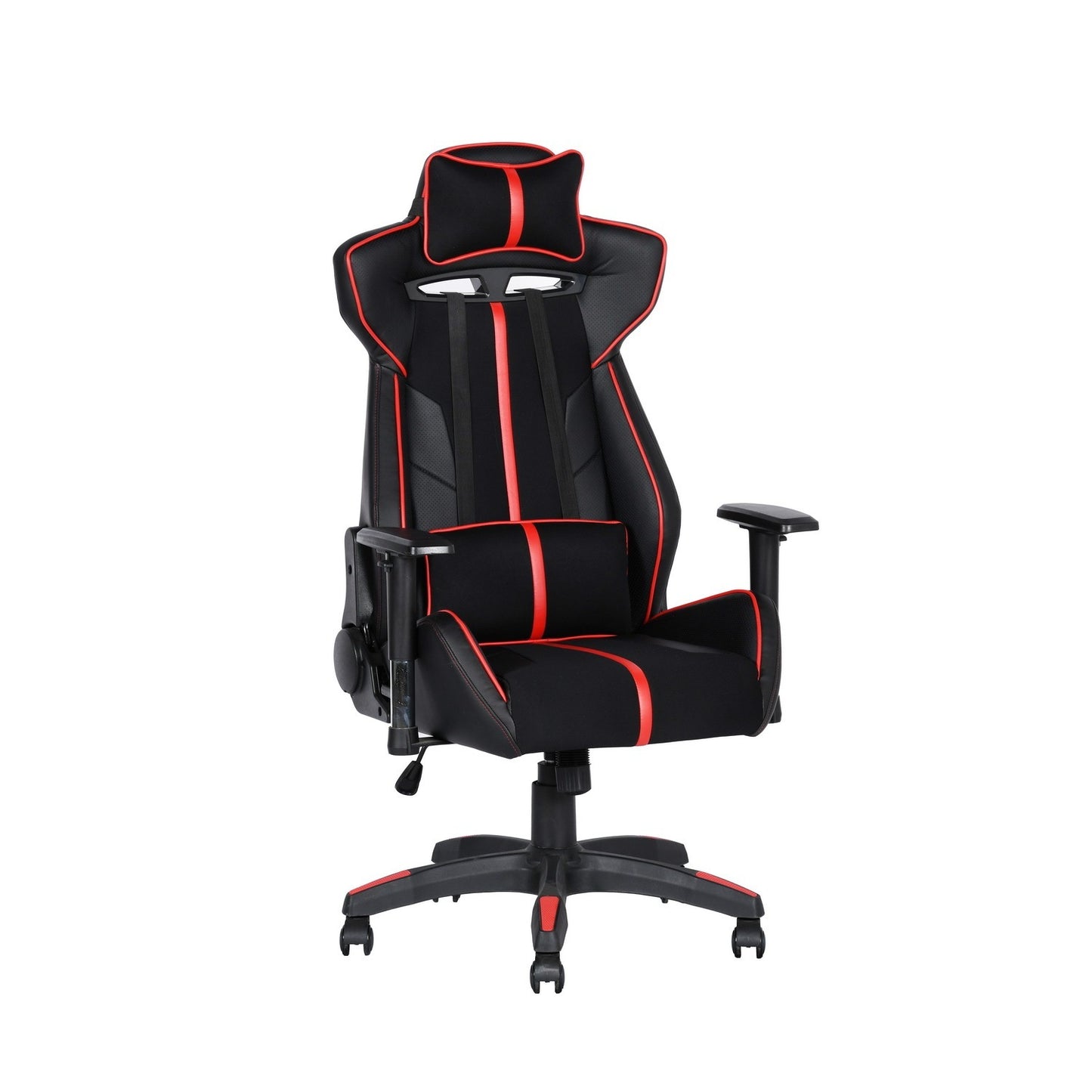 Gaming Chair Racing Office Ergonomic Computer PC Adjustable Swivel Chair with Fully Reclining Back in Red LeatherSoft