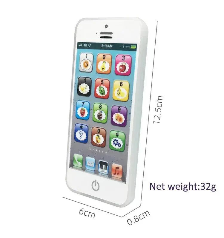 English Music Cellphone Toys with LED Baby Kids Early Educational Mobile Phone Glowing Learning Toy Chirstams Gift for Children