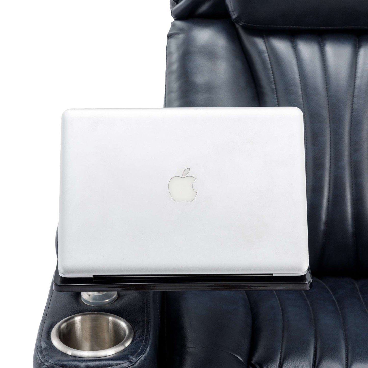 270° Power Swivel Recliner,Home Theater Seating With Hidden Arm Storage and LED Light Strip,Cup Holder,360° Swivel Tray Table,and Cell Phone Holder,Soft Living Room Chair,Blue