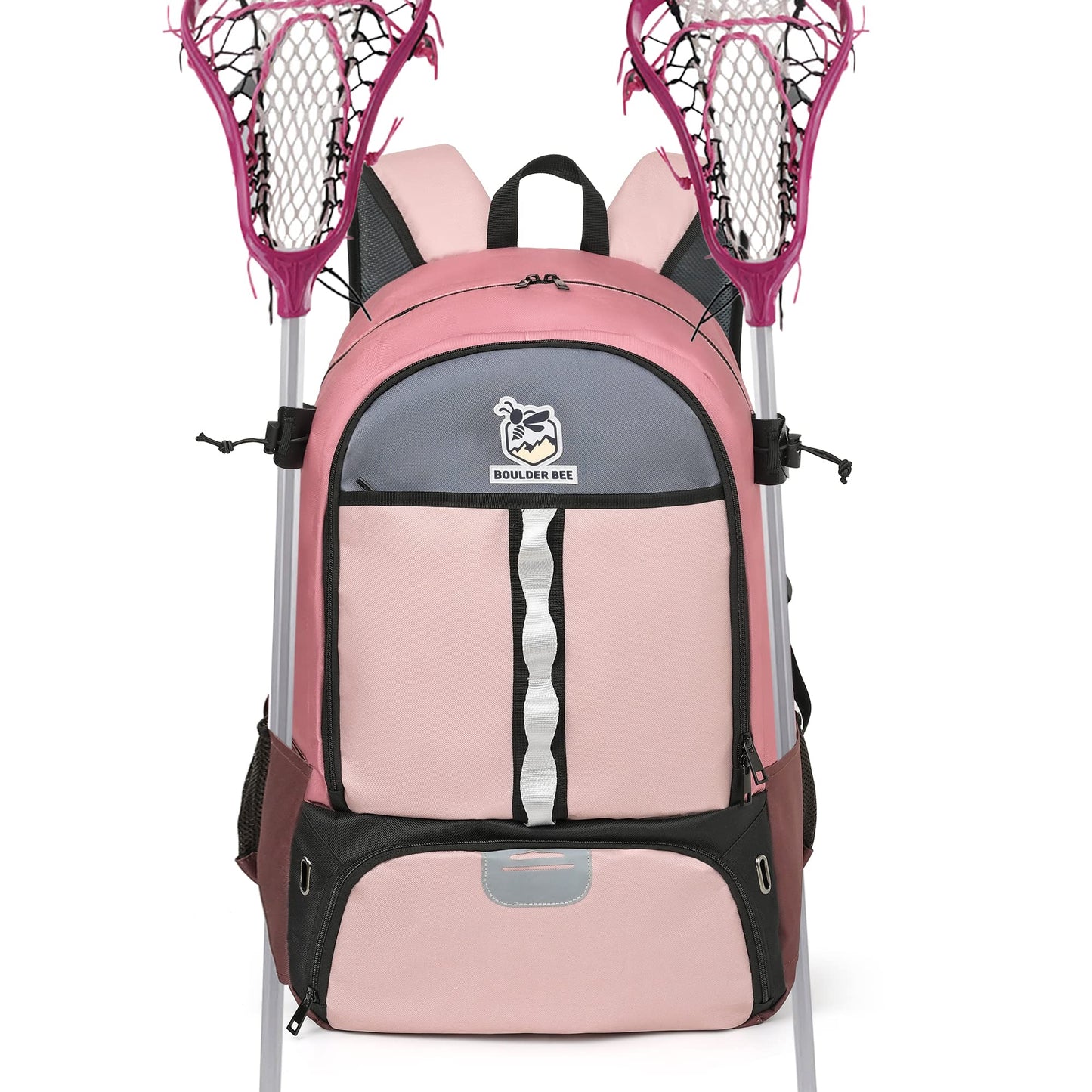 BOULDER BEE | Lacrosse Backpack | Lacrosse Bags with Stick Holders | Field Hockey Bag | Lacrosse Gift for Women