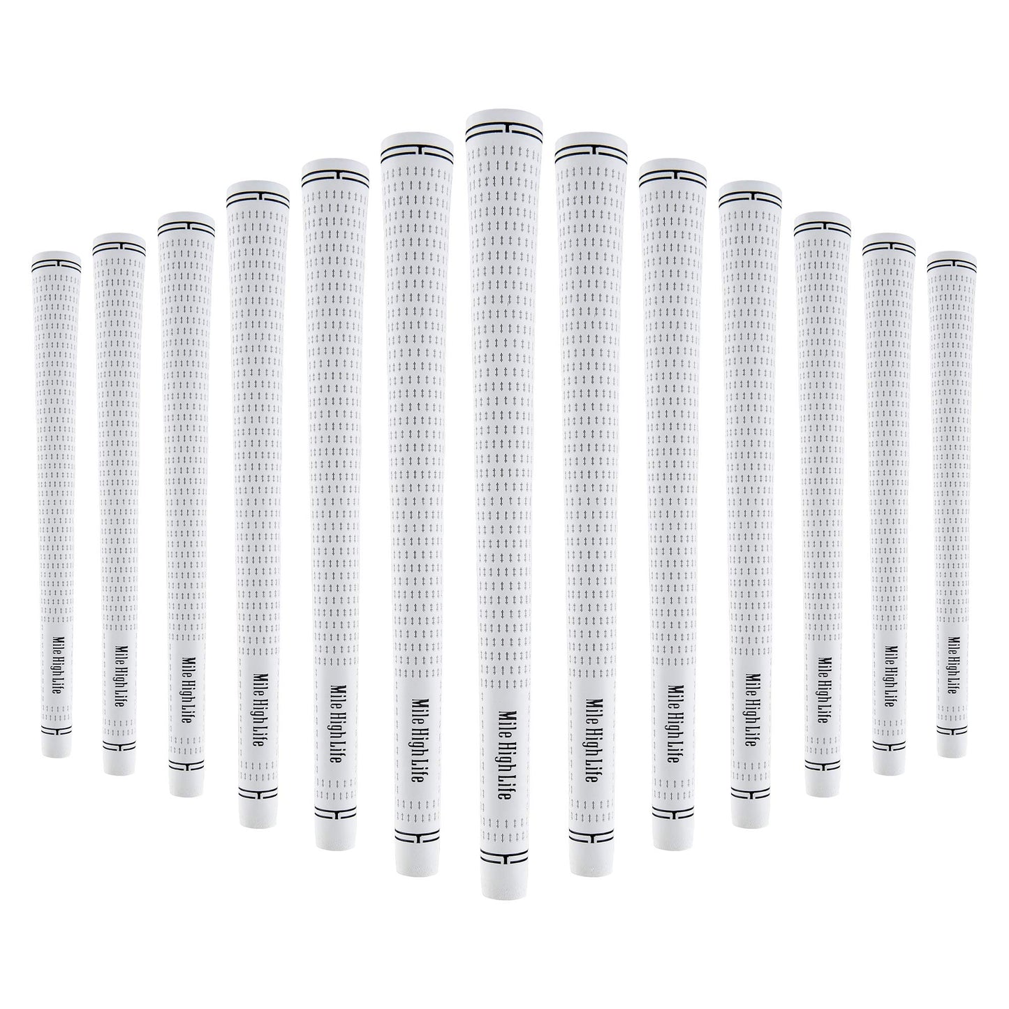 Mile High Life Golf Grips | Standard Golf Club Grips | 3 Pack or 13 Pack Golf Grips Bundle | Entry Level Rubber Golf Grip for Men, Women, Juniors