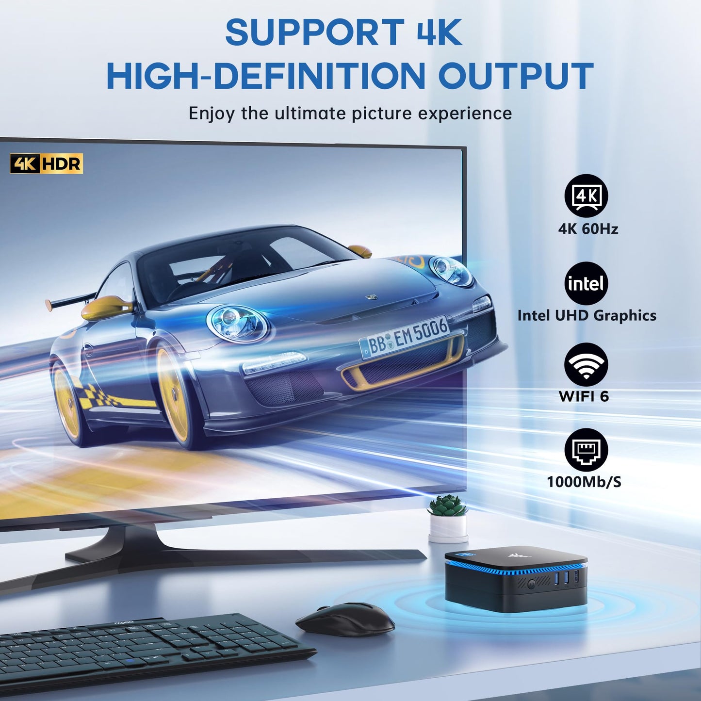KAMRUI Mini PC Windows 11, AK1 PRO 12GB RAM 256GB SSD Mini Desktop Computer, Celeron N5105 CPU, 4 Core Micro PC Computer, Desktop PC 4K, Support 2.5’’ SSD, 2.4G/ 5.0G WiFi, Gigabit Ethernet, HTPC