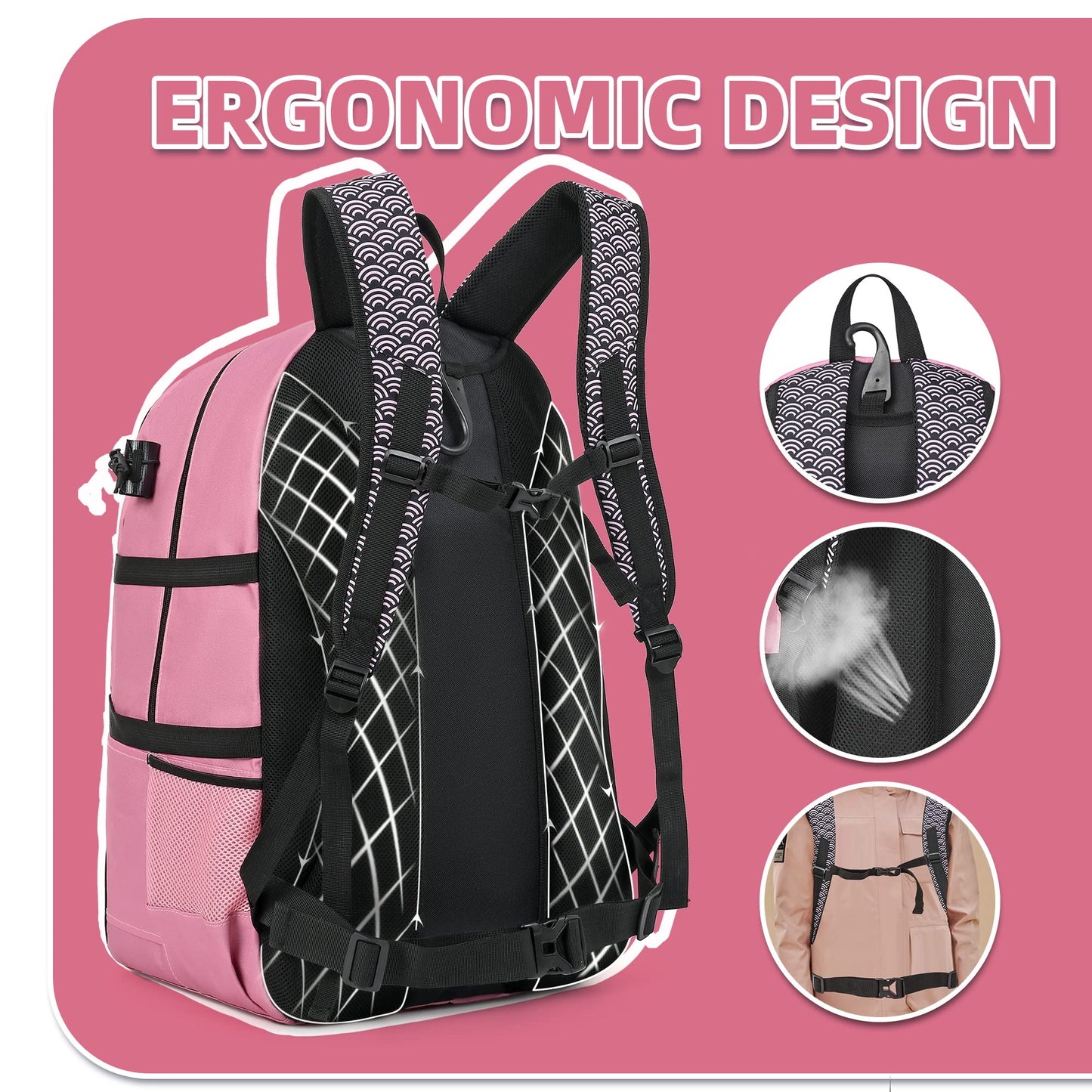 BOULDER BEE | Lacrosse Backpack | Lacrosse Bags with Stick Holders | Field Hockey Bag | Lacrosse Gift for Women