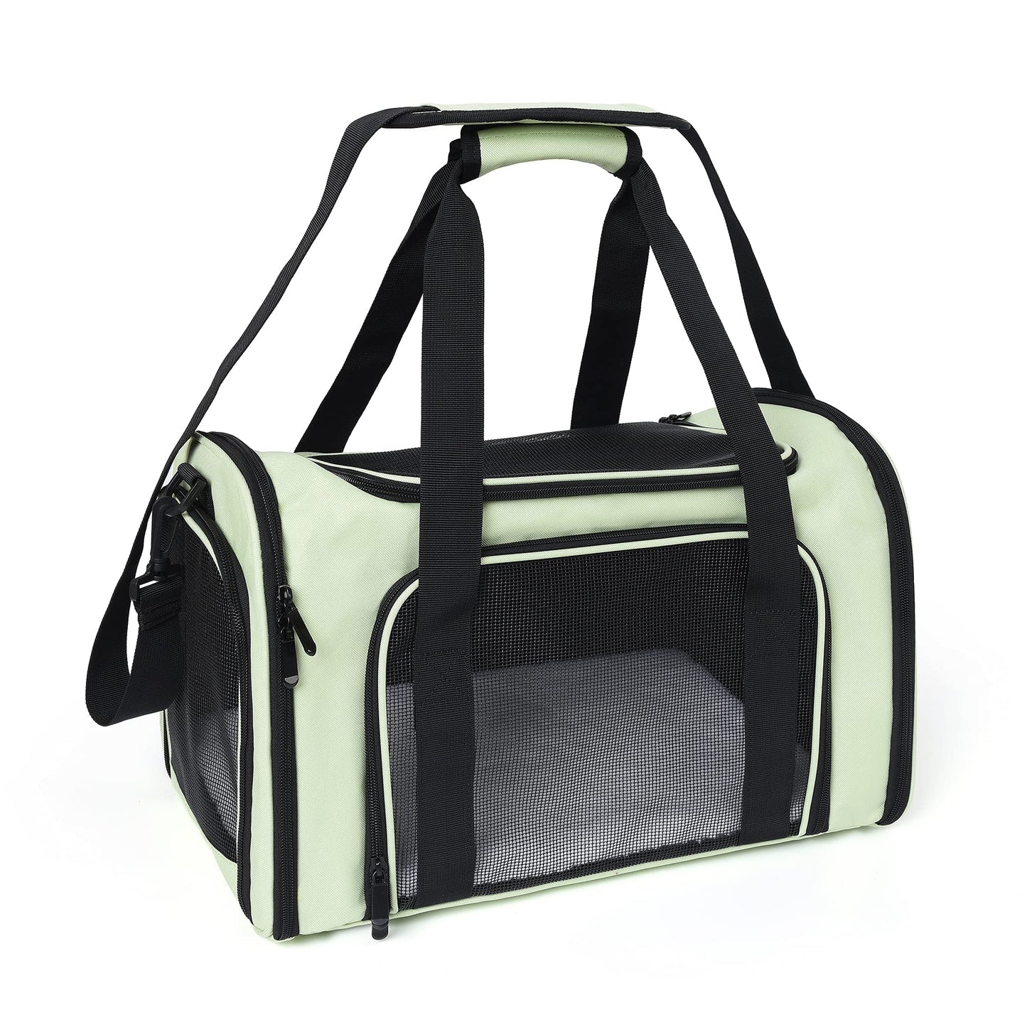 Mile High Life | Outdoor Travel Pet Carrier | Kitty Puppy Cat Carriers | Collapsible Dog Carrier for Small Medium Dogs | Cat Crates w Breathable Mesh with Soft-Sided