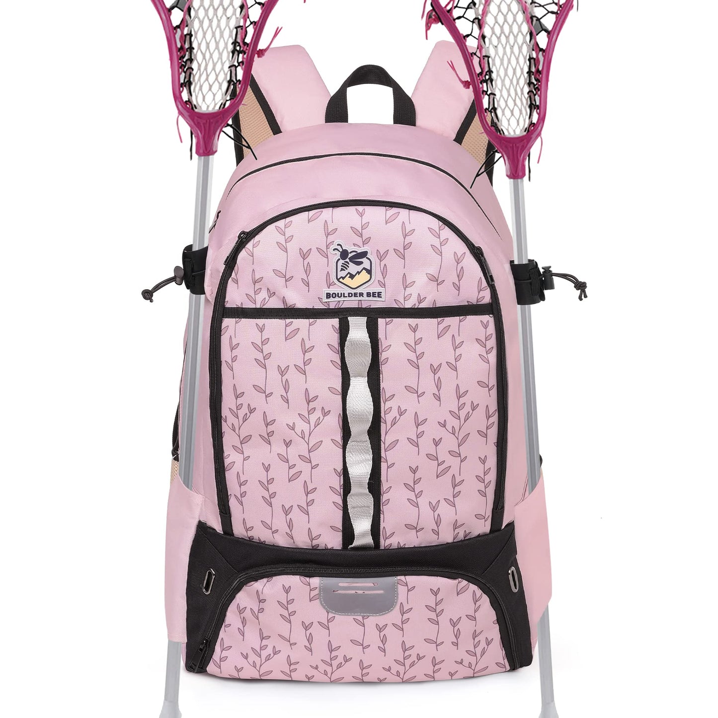 BOULDER BEE | Lacrosse Backpack | Lacrosse Bags with Stick Holders | Field Hockey Bag | Lacrosse Gift for Women