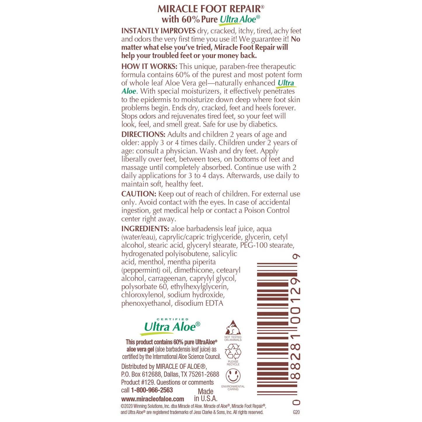 Miracle Heel Stick 2.5 oz stick and Miracle Foot Repair 1 oz. tube | Made with Pure UltraAloe Gel | Keeps Feet and Heels Looking and Feeling Their Very Best