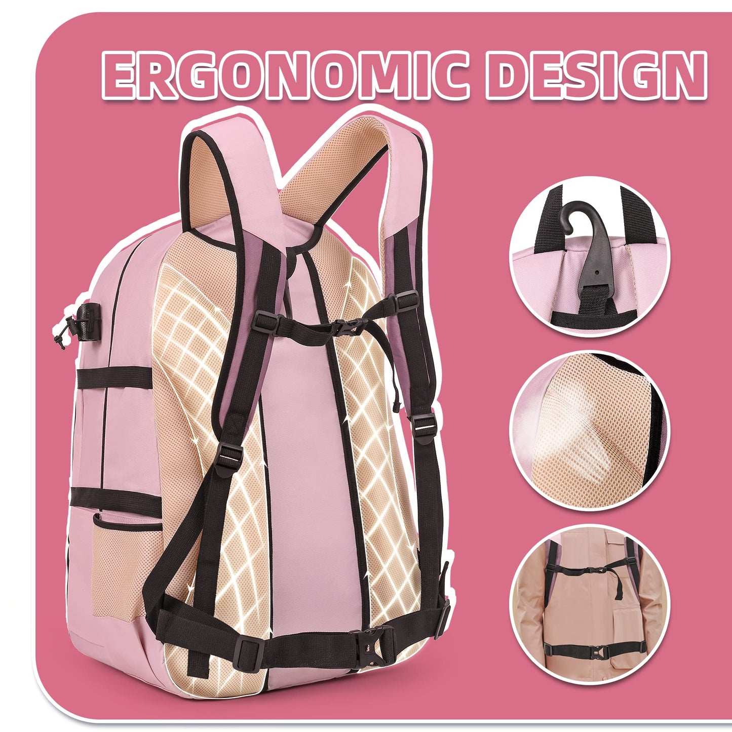 BOULDER BEE | Lacrosse Backpack | Lacrosse Bags with Stick Holders | Field Hockey Bag | Lacrosse Gift for Women