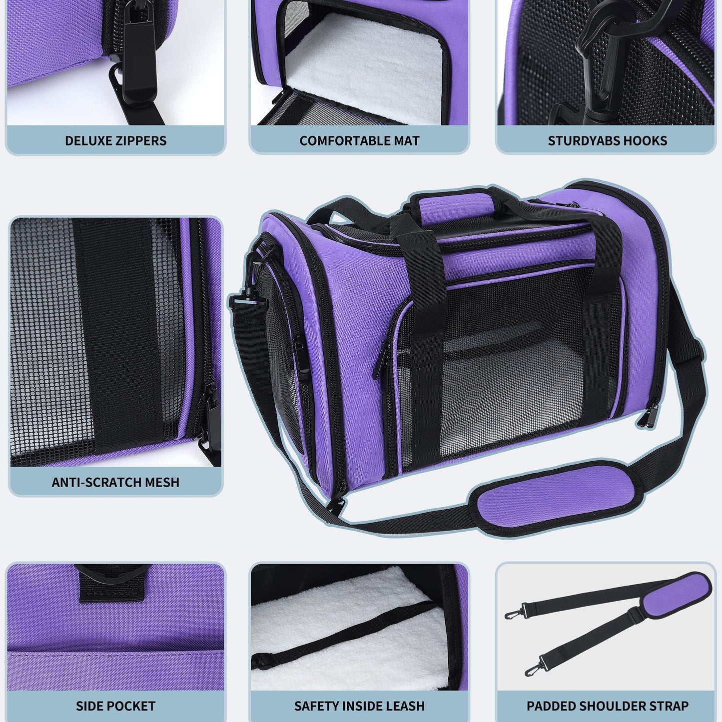 Mile High Life | Outdoor Travel Pet Carrier | Kitty Puppy Cat Carriers | Collapsible Dog Carrier for Small Medium Dogs | Cat Crates w Breathable Mesh with Soft-Sided