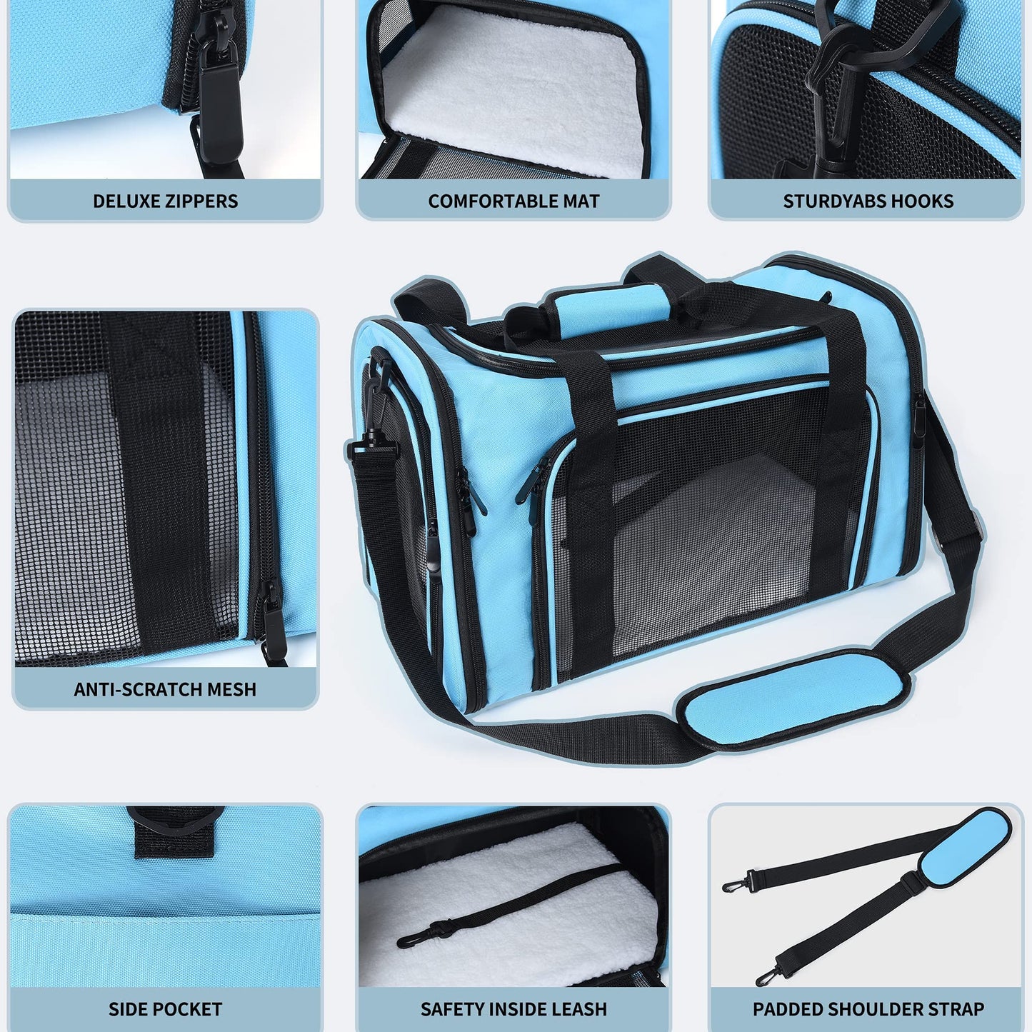 Mile High Life | Outdoor Travel Pet Carrier | Kitty Puppy Cat Carriers | Collapsible Dog Carrier for Small Medium Dogs | Cat Crates w Breathable Mesh with Soft-Sided