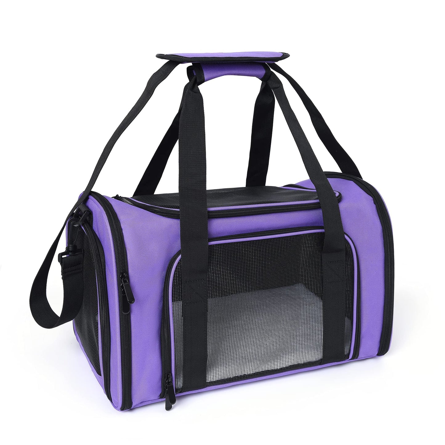 Mile High Life | Outdoor Travel Pet Carrier | Kitty Puppy Cat Carriers | Collapsible Dog Carrier for Small Medium Dogs | Cat Crates w Breathable Mesh with Soft-Sided