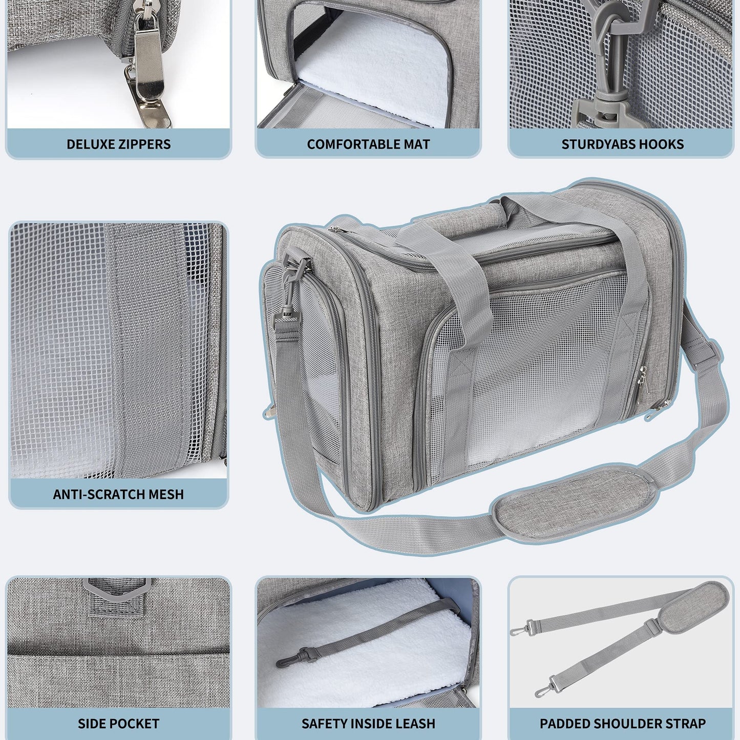 Mile High Life | Outdoor Travel Pet Carrier | Kitty Puppy Cat Carriers | Collapsible Dog Carrier for Small Medium Dogs | Cat Crates w Breathable Mesh with Soft-Sided