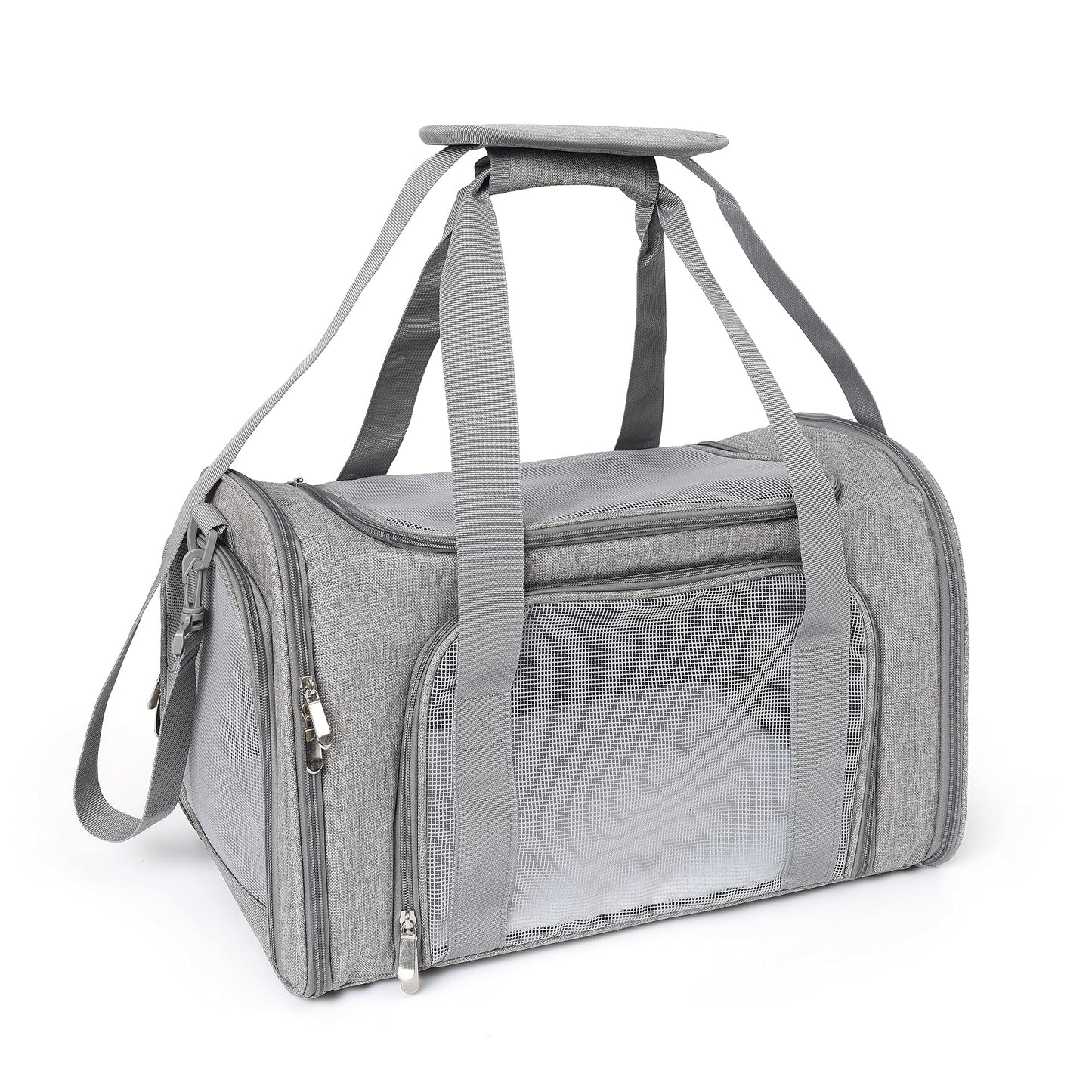Mile High Life | Outdoor Travel Pet Carrier | Kitty Puppy Cat Carriers | Collapsible Dog Carrier for Small Medium Dogs | Cat Crates w Breathable Mesh with Soft-Sided