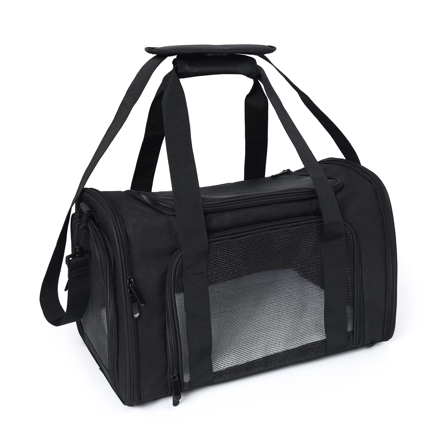 Mile High Life | Outdoor Travel Pet Carrier | Kitty Puppy Cat Carriers | Collapsible Dog Carrier for Small Medium Dogs | Cat Crates w Breathable Mesh with Soft-Sided