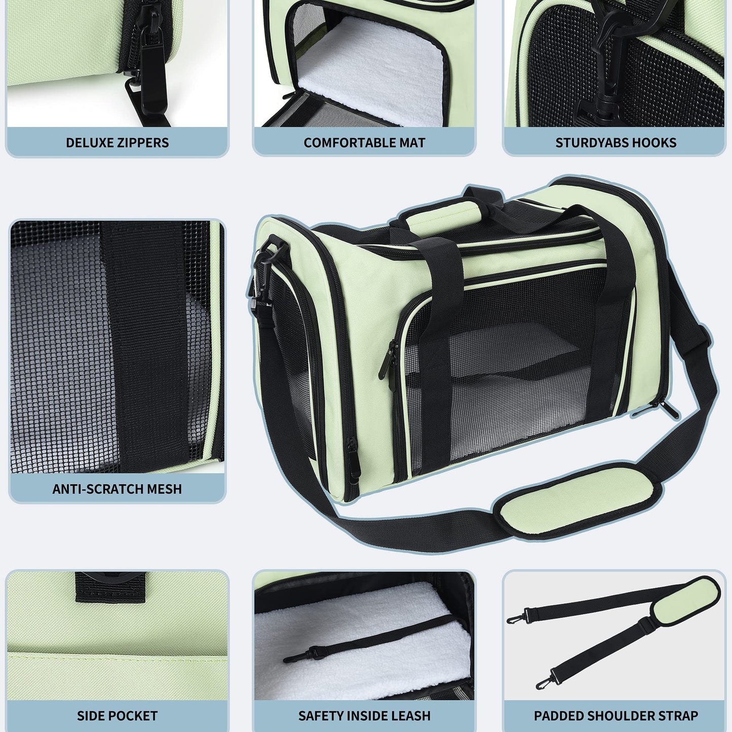 Mile High Life | Outdoor Travel Pet Carrier | Kitty Puppy Cat Carriers | Collapsible Dog Carrier for Small Medium Dogs | Cat Crates w Breathable Mesh with Soft-Sided