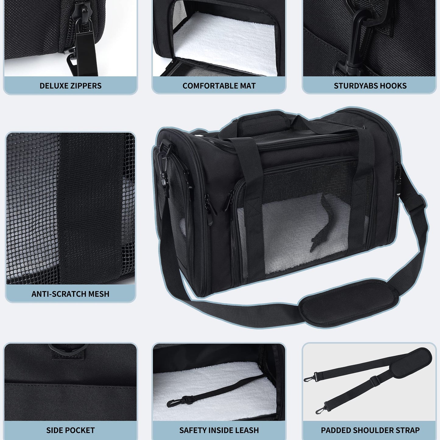 Mile High Life | Outdoor Travel Pet Carrier | Kitty Puppy Cat Carriers | Collapsible Dog Carrier for Small Medium Dogs | Cat Crates w Breathable Mesh with Soft-Sided