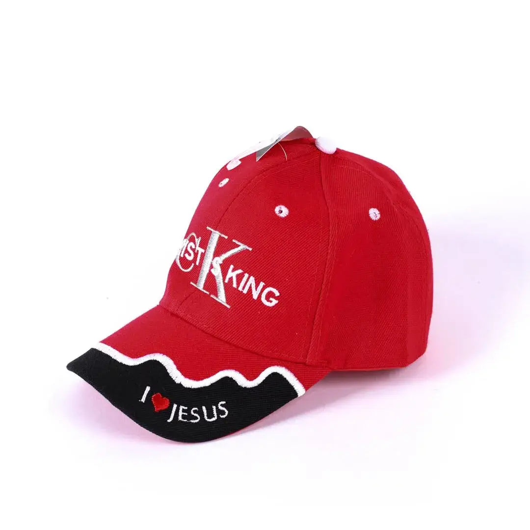 "Upgrade your hat collection with our high-quality and durable designs." Hat - Red - Christ Is King