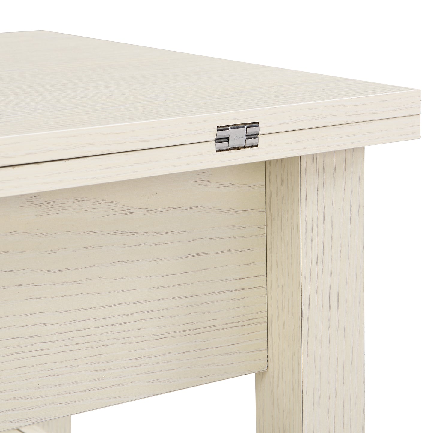 ON-TREND Lift Top Coffee Table, Multi-Functional Coffee Table with Open Shelves, Modern Lift Tabletop Dining Table for Living Room, Home Office, Rustic Ivory