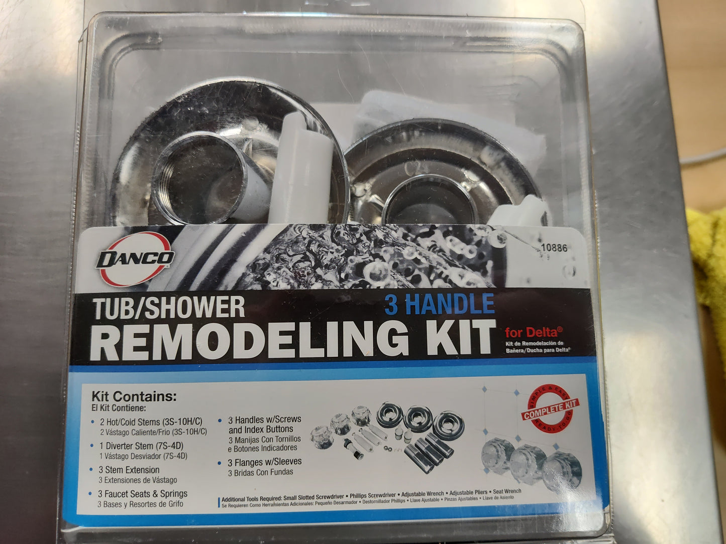 Danco 10886 Tub/Shower 3-Handle Remodeling Kit for Delta in Chrome