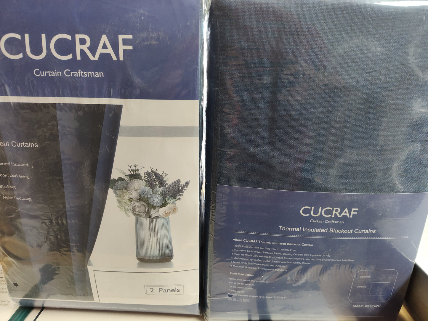 CUCRAF Blackout Room Darkening Grommet Window Curtains for Bedroom,Light Blocking Drapes for Living Room 84 inch Length, 2 Packs of 2 Panels EACH (52 x 84 Inch, Navy Blue)