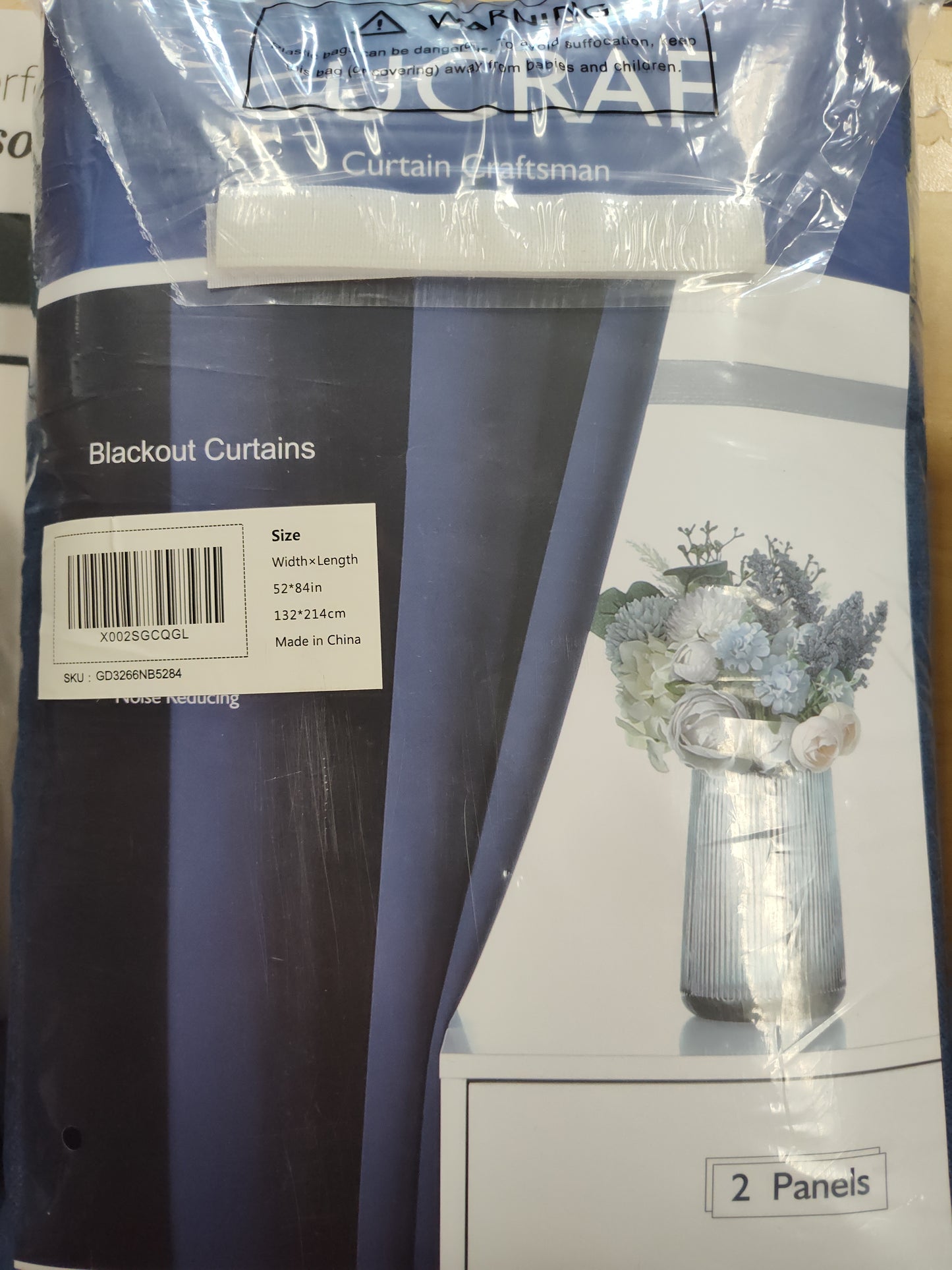 CUCRAF Blackout Room Darkening Grommet Window Curtains for Bedroom,Light Blocking Drapes for Living Room 84 inch Length, 2 Packs of 2 Panels EACH (52 x 84 Inch, Navy Blue)