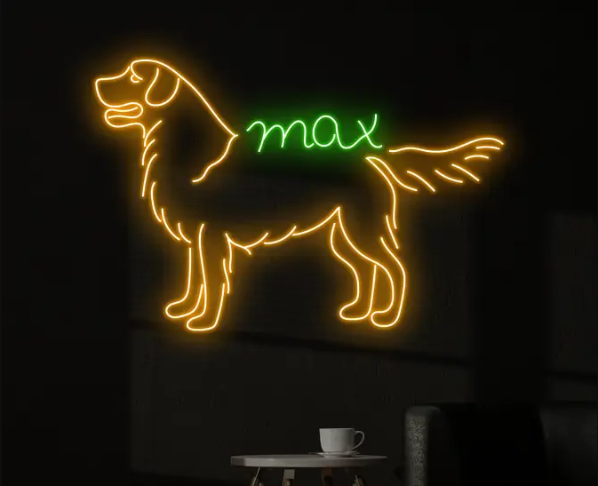 Custom Name Neon Logo Sign, Personalize Neon Led Sign Decor: Shipping and gift shop / 1item / 25in size