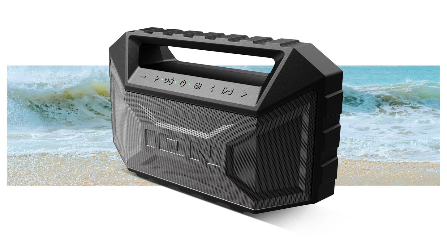 Aqua Boom Max WATERPROOF/MUDPROOF/SANDPROOF STEREO BOOMBOX WITH FM