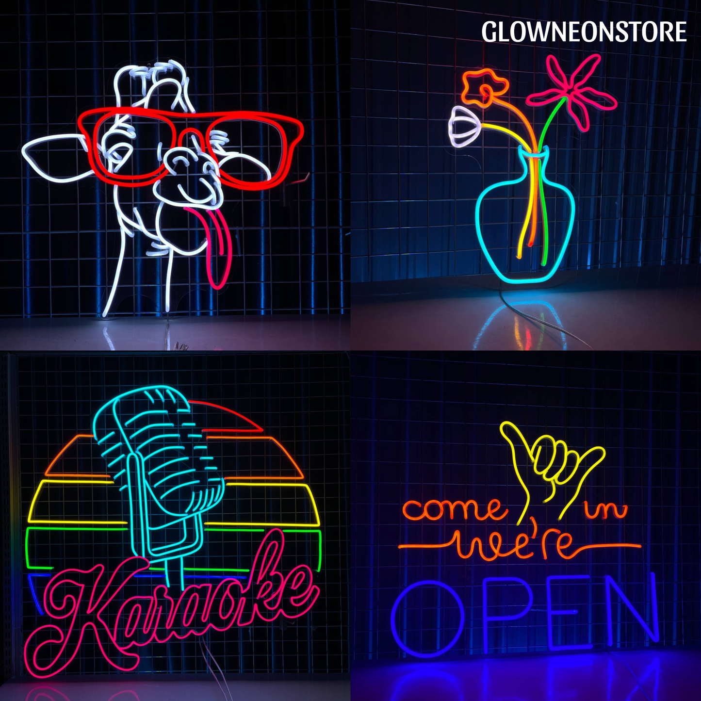 Custom Name Neon Logo Sign, Personalize Neon Led Sign Decor: Shipping and gift shop / 1item / 25in size