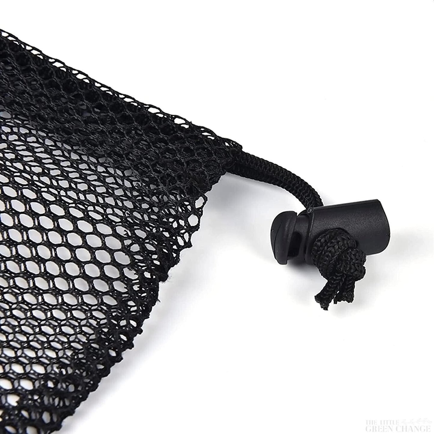 BRAND NEW-Armor Large Black Mesh Bag W/Drawstring & Slide Locks Approx-23" x 35"(43- Bags)
