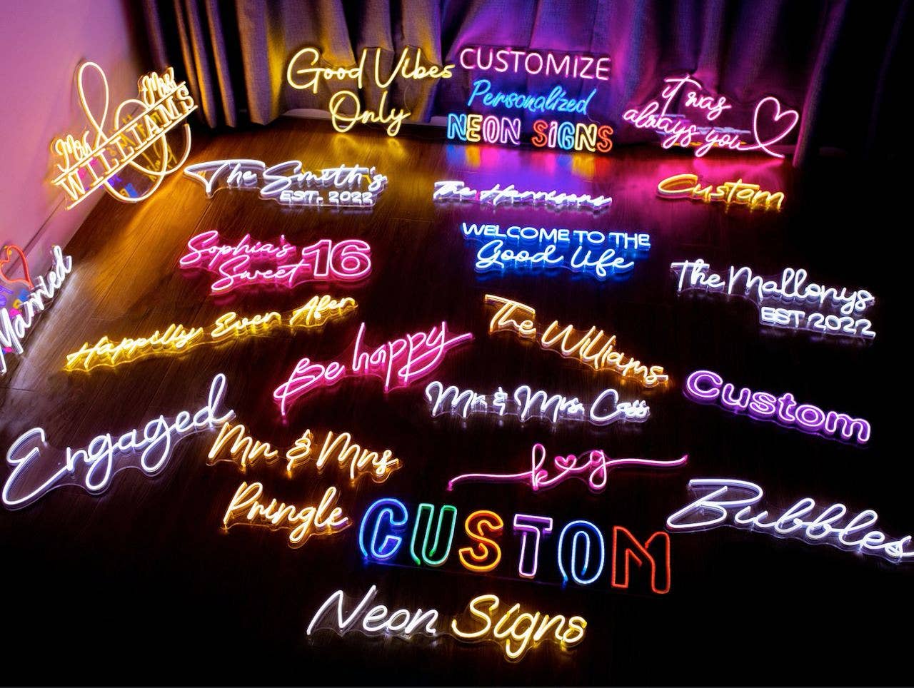 Custom Name Neon Logo Sign, Personalize Neon Led Sign Decor: Shipping and gift shop / 1item / 25in size