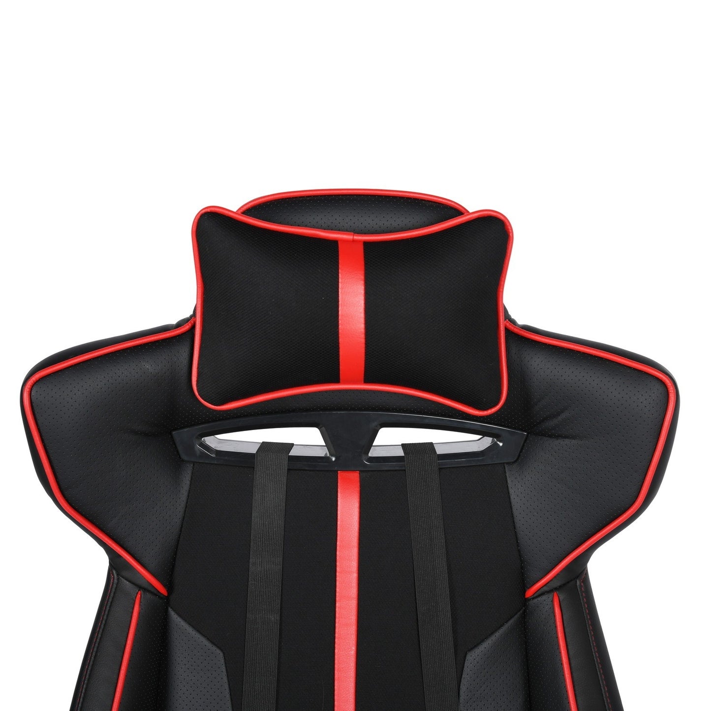 Gaming Chair Racing Office Ergonomic Computer PC Adjustable Swivel Chair with Fully Reclining Back in Red LeatherSoft
