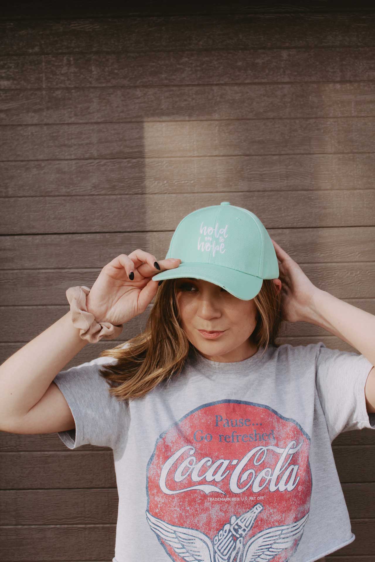 "These hats are so stylish, they should come with a warning label." Hat - Sea Green - Hold On To Hope